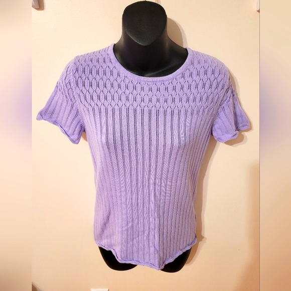 💙 Three Ladies Tradition Petite XS/TP 4P Knit Short Sleeved To - Picture 6 of 13